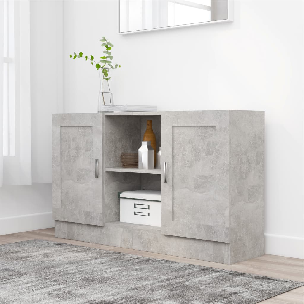 Skjenk betonggrå 120x30,5x70 cm konstruert tre