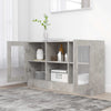 Vitrine betonggrå 120x30,5x70 cm konstruert tre