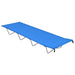 Campingseng 180x60x19 cm oxfordstoff og stål blå