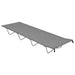 Campingseng 180x60x19 cm oxfordstoff og stål grå