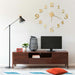 Veggklokke 3D moderne design gull 100 cm XXL vidaXL