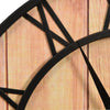 Veggklokke 39 cm brun og svart MDF og jern