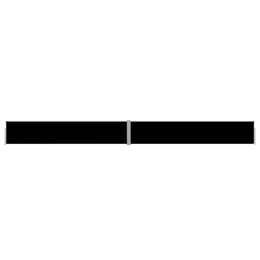 Uttrekkbar sidemarkise 140x1200 cm svart