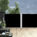 Uttrekkbar sidemarkise 140x1200 cm svart