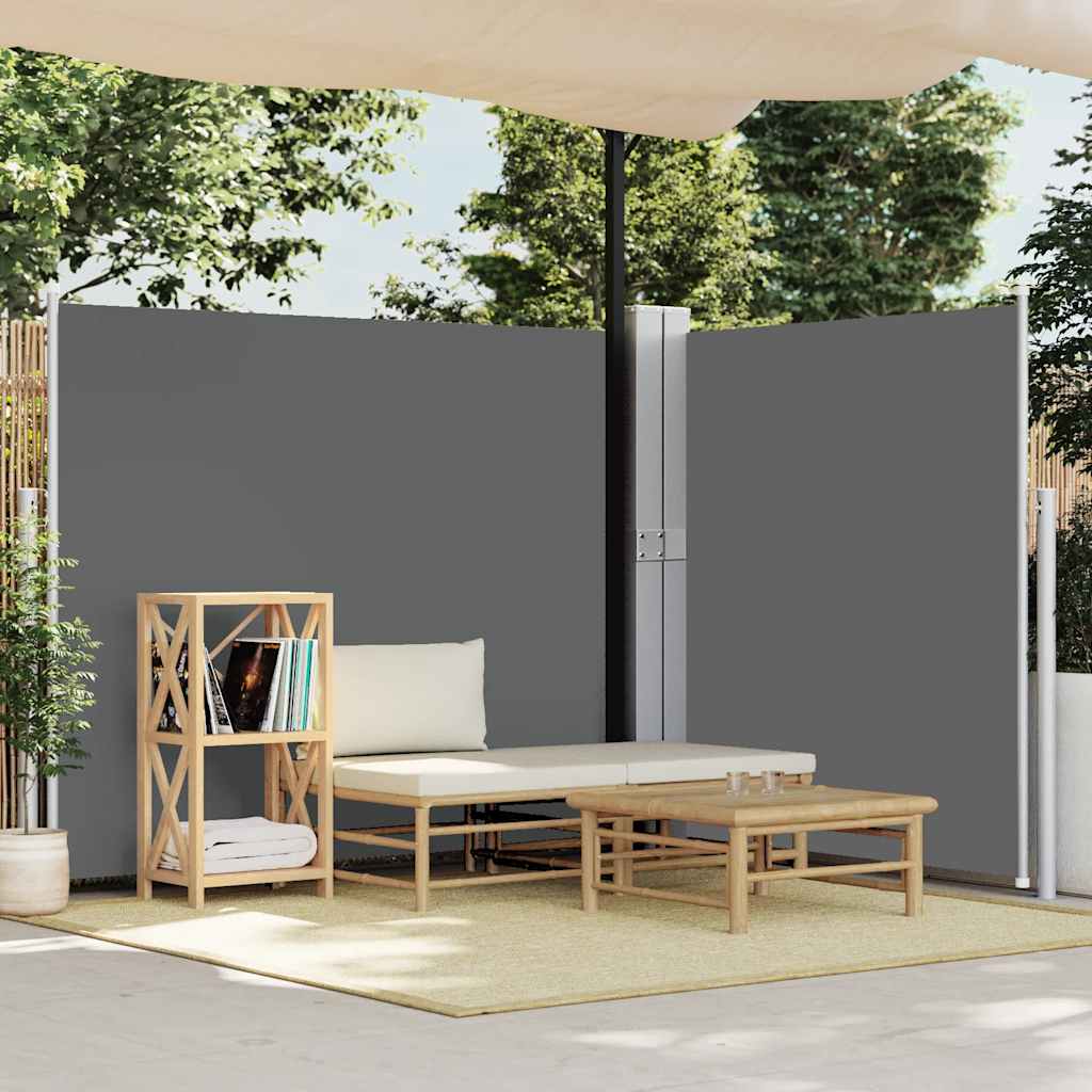 Uttrekkbar sidemarkise 170x1200 cm antrasitt