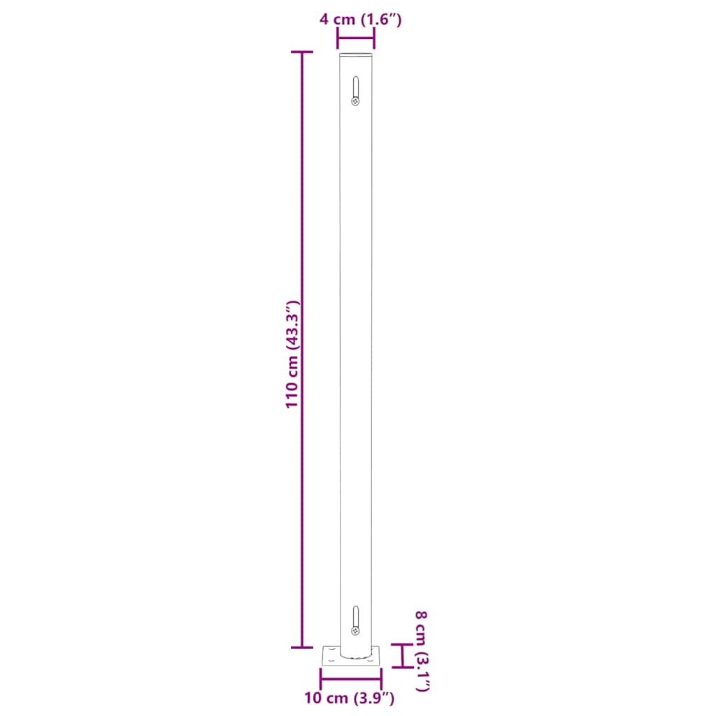 Uttrekkbar sidemarkise 180x300 cm kremhvit vidaXL