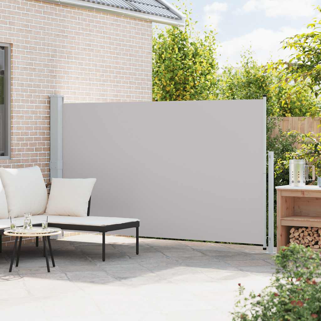 Uttrekkbar sidemarkise 180x300 cm grå vidaXL