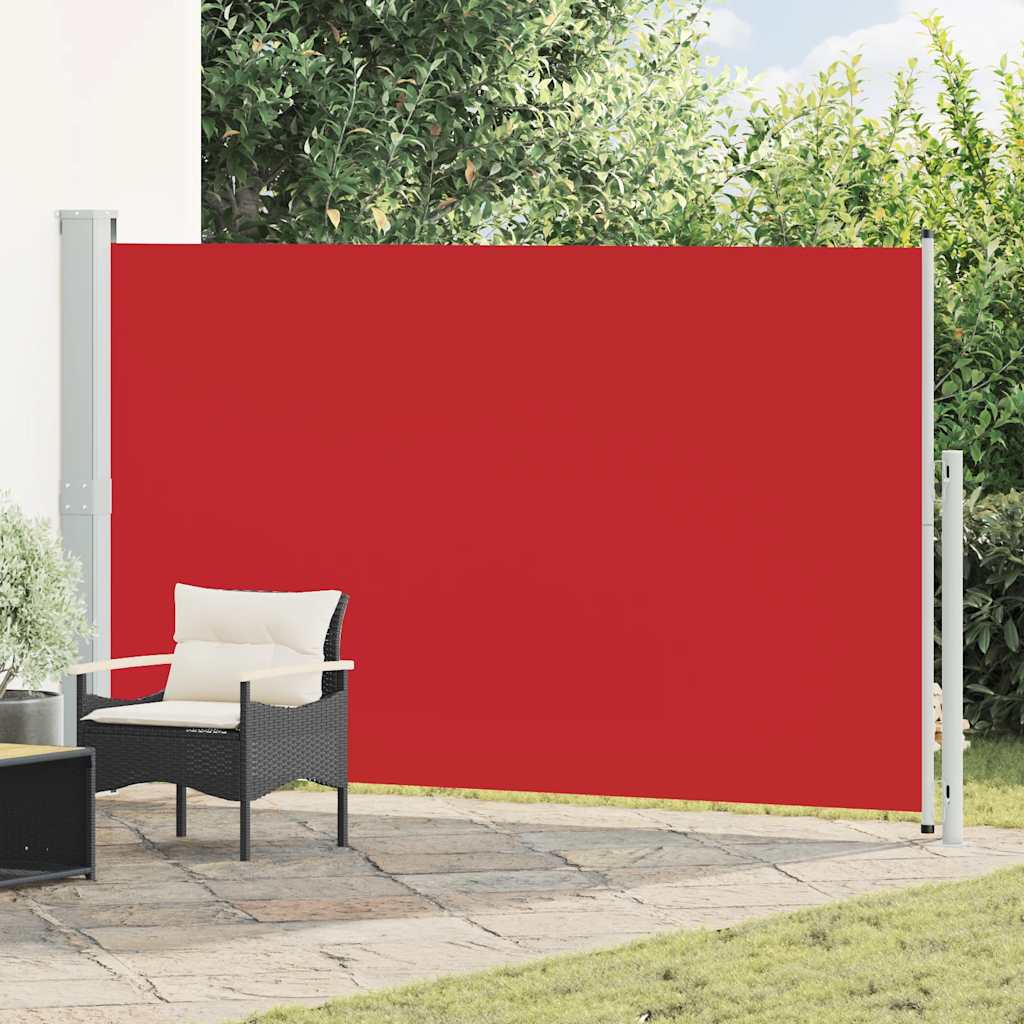 Uttrekkbar sidemarkise 180x300 cm rød