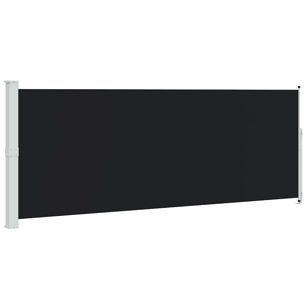 Uttrekkbar sidemarkise 180x500 cm svart vidaXL