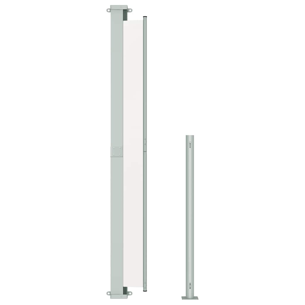 Uttrekkbar sidemarkise 180x500 cm kremhvit