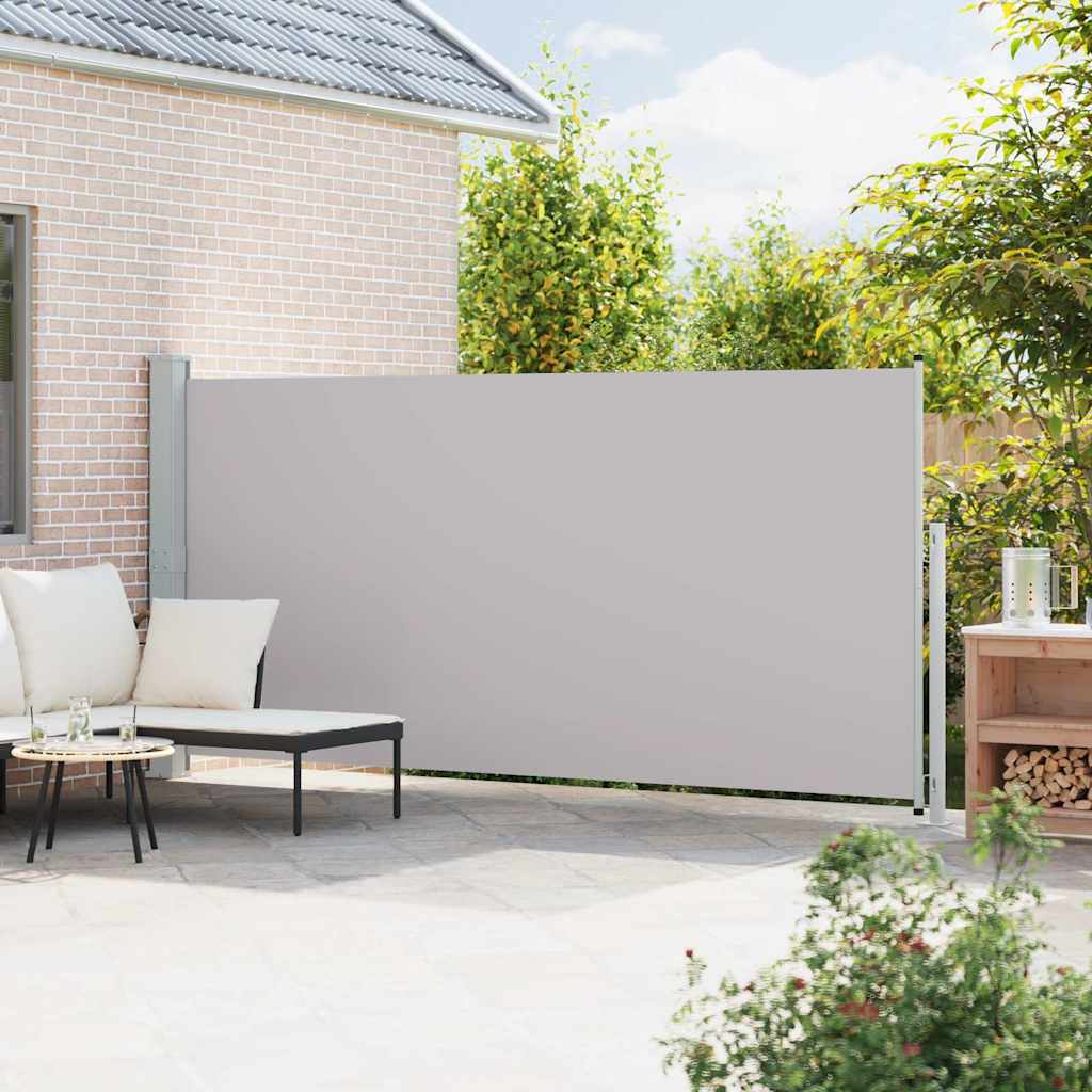 Uttrekkbar sidemarkise 180x500 cm grå vidaXL