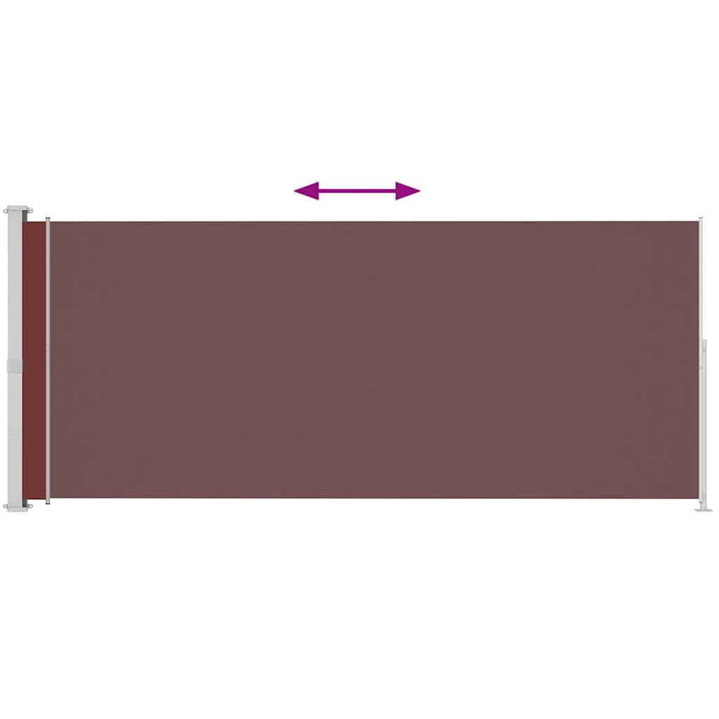 Uttrekkbar sidemarkise 180x500 cm brun