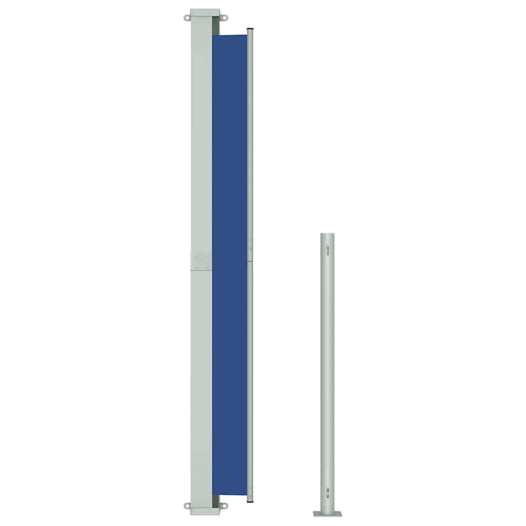 Uttrekkbar sidemarkise 180x500 cm blå
