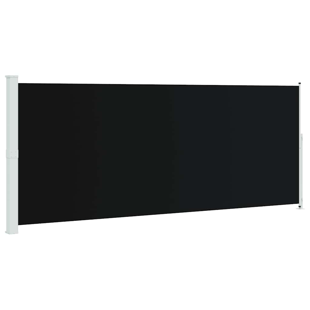 Uttrekkbar sidemarkise 200x500 cm svart vidaXL