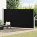 Uttrekkbar sidemarkise 200x500 cm svart vidaXL