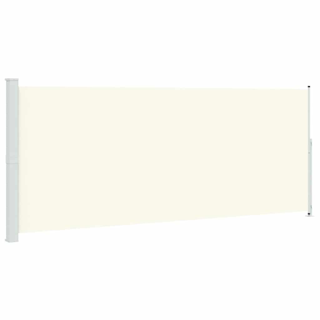 Uttrekkbar sidemarkise 200x500 cm kremhvit vidaXL