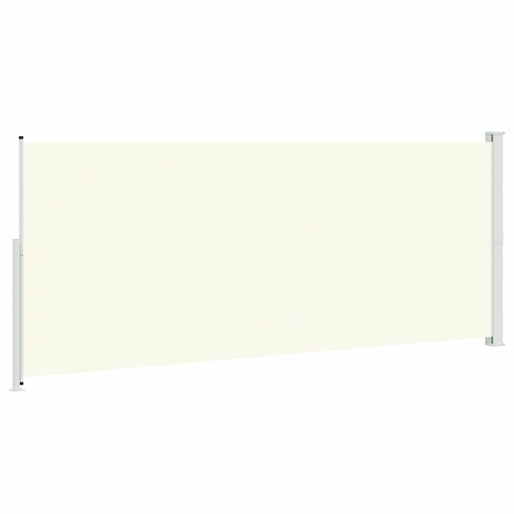 Uttrekkbar sidemarkise 200x500 cm kremhvit vidaXL