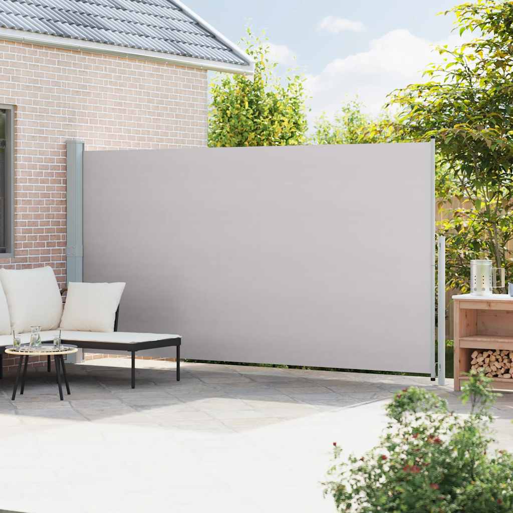 Uttrekkbar sidemarkise 200x500 cm grå vidaXL