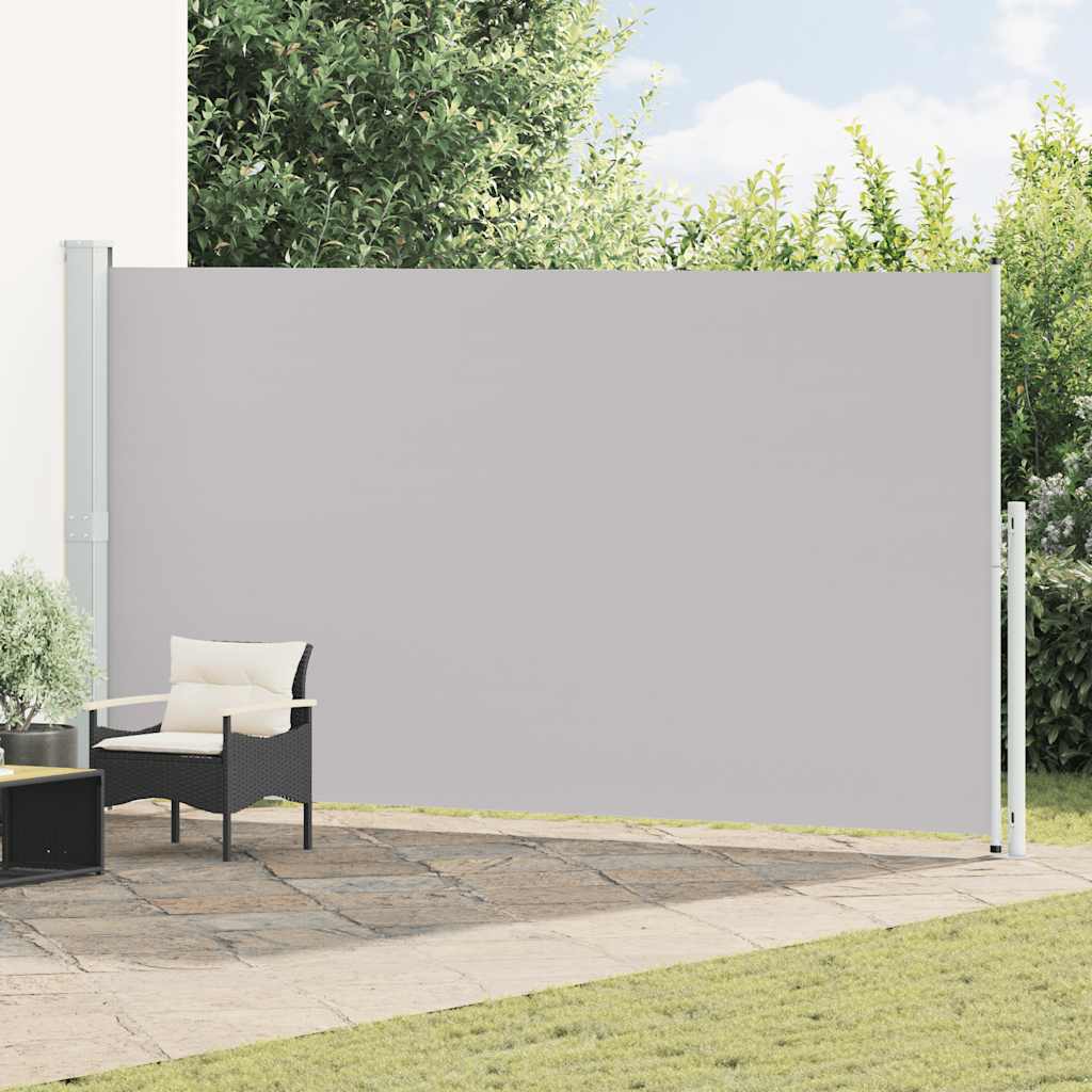 Uttrekkbar sidemarkise 200x500 cm grå vidaXL
