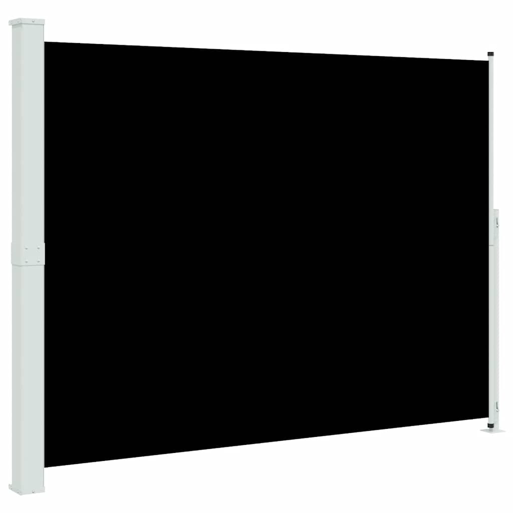 Uttrekkbar sidemarkise 220x300 cm svart vidaXL