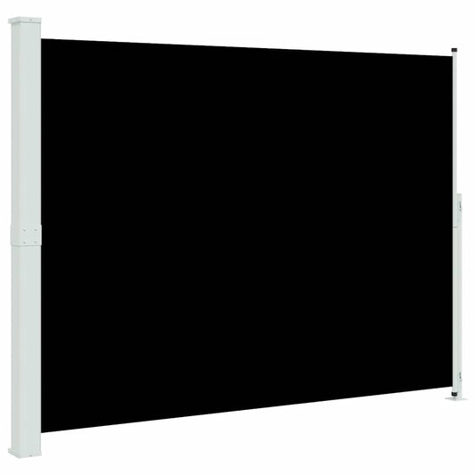 Uttrekkbar sidemarkise 220x300 cm svart vidaXL