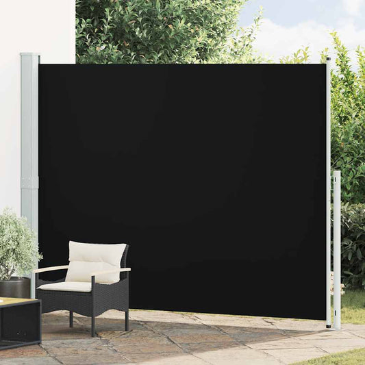 Uttrekkbar sidemarkise 220x300 cm svart vidaXL
