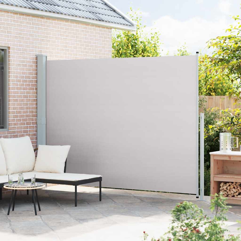 Uttrekkbar sidemarkise 220x300 cm grå vidaXL
