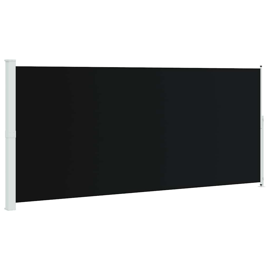 Uttrekkbar sidemarkise 220x500 cm svart vidaXL