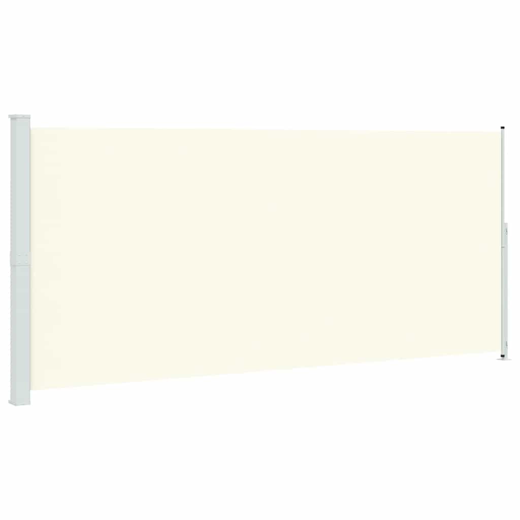 Uttrekkbar sidemarkise 220x500 cm kremhvit vidaXL