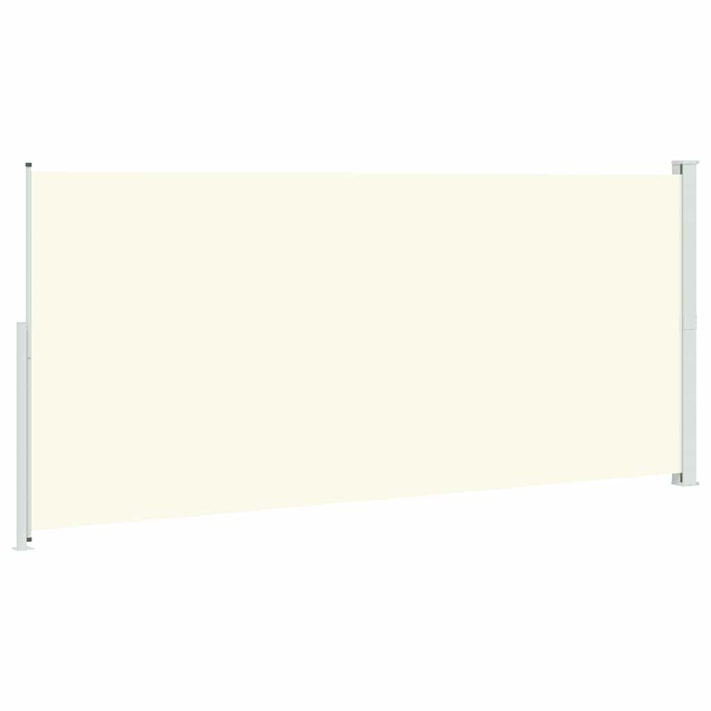 Uttrekkbar sidemarkise 220x500 cm kremhvit vidaXL