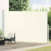Uttrekkbar sidemarkise 220x500 cm kremhvit vidaXL
