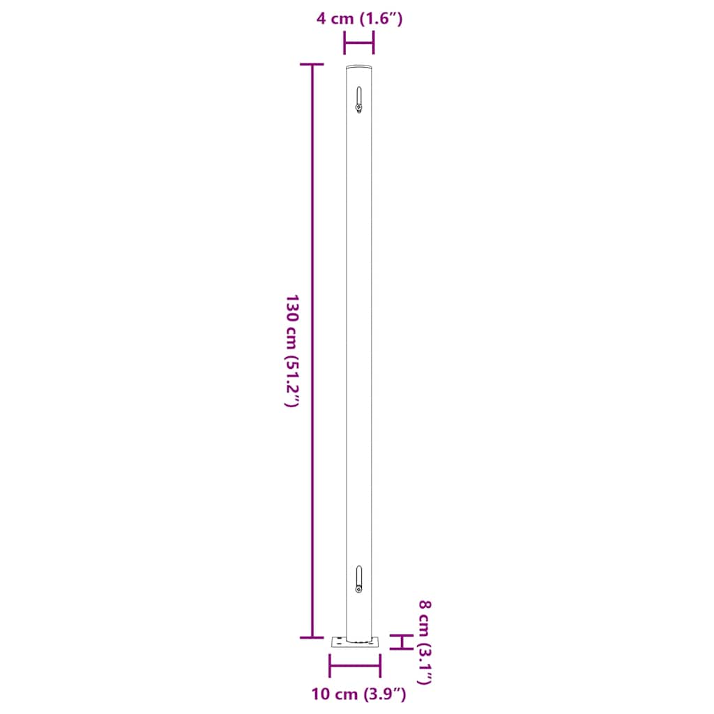 Uttrekkbar sidemarkise 220x500 cm grå vidaXL