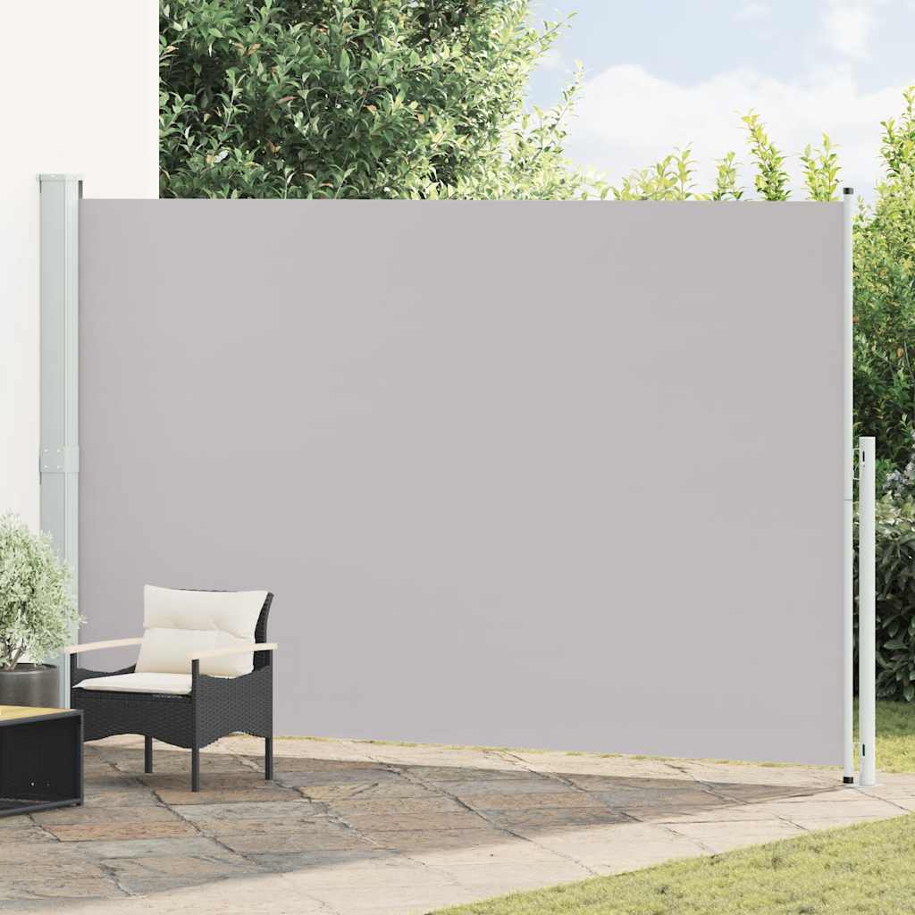 Uttrekkbar sidemarkise 220x500 cm grå vidaXL