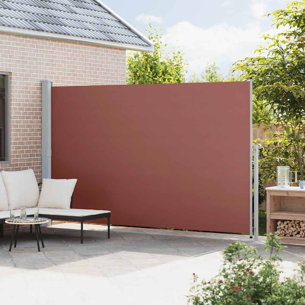 Uttrekkbar sidemarkise 220x500 cm brun vidaXL