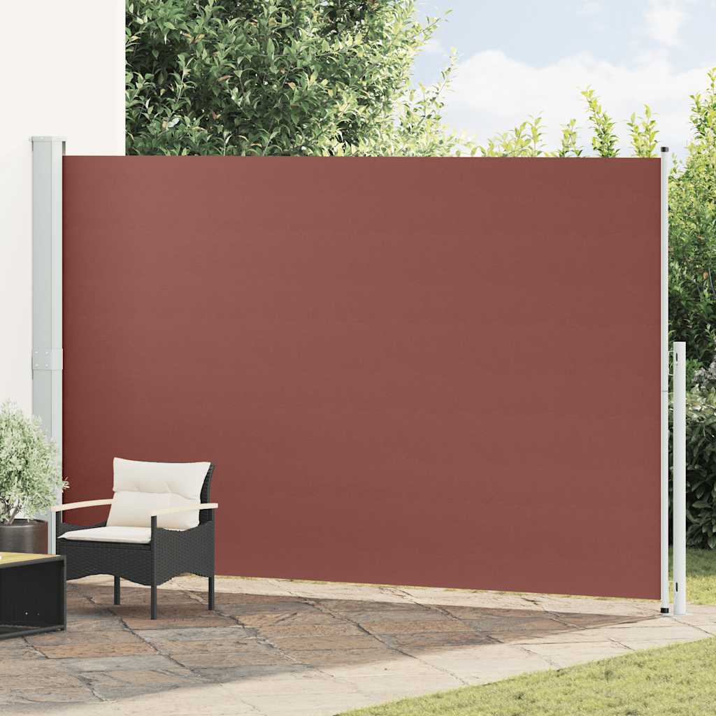 Uttrekkbar sidemarkise 220x500 cm brun vidaXL