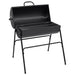 Tønnegrill med 2 grillrister svart 80x95x90 cm stål vidaXL