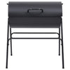 Tønnegrill med 2 grillrister svart 80x95x90 cm stål