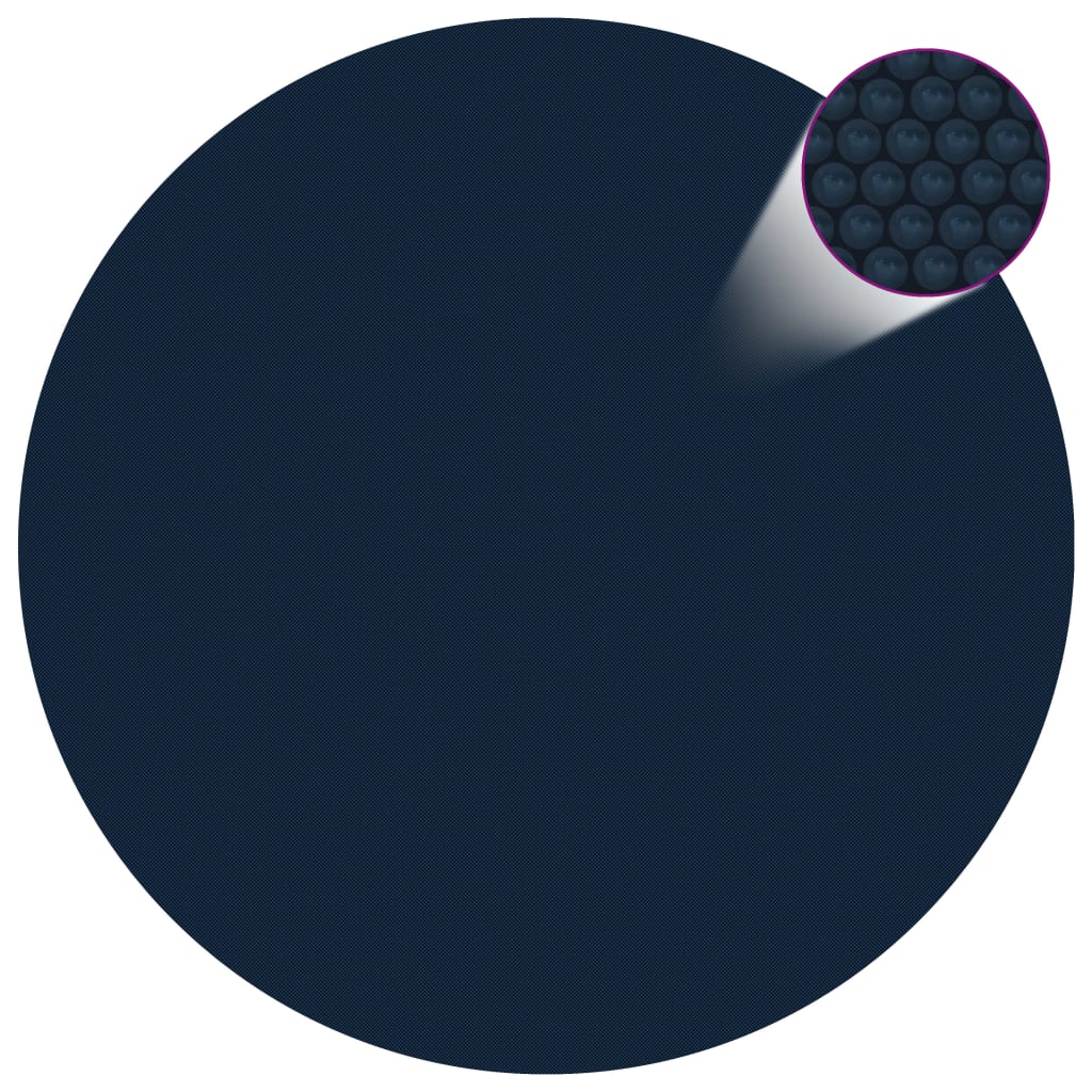 Flytende solarduk til basseng PE 381 cm svart og blå