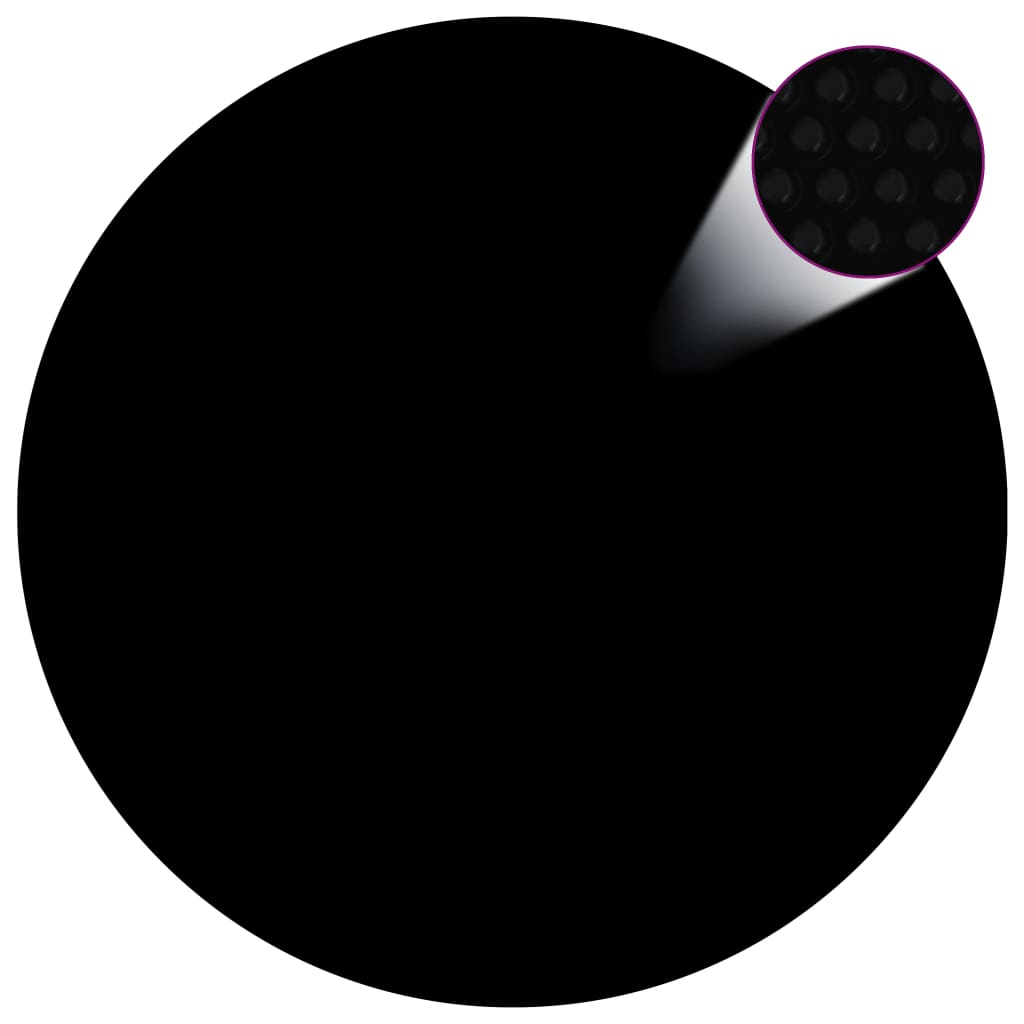 Flytende solarduk til basseng PE 381 cm svart og blå