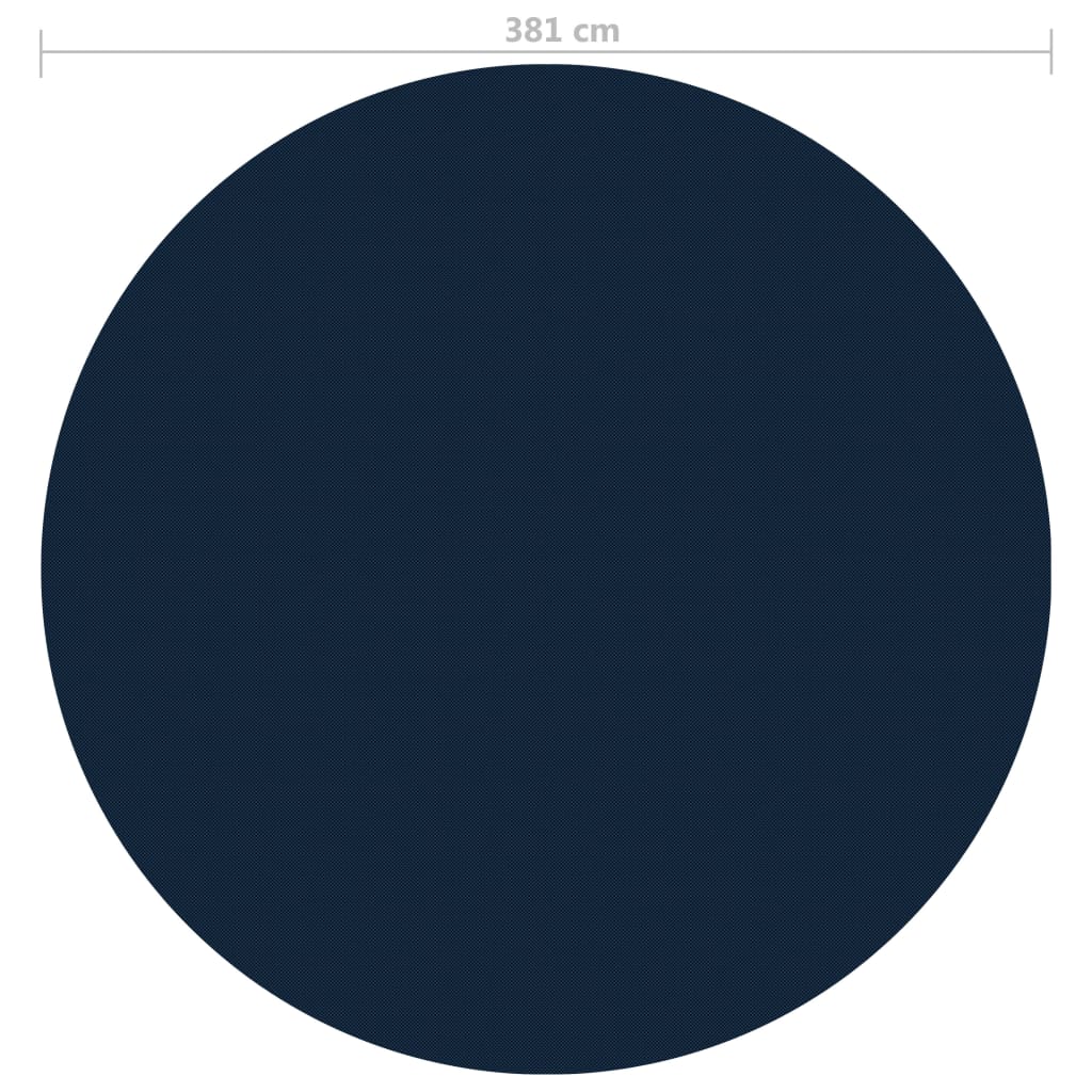 Flytende solarduk til basseng PE 381 cm svart og blå