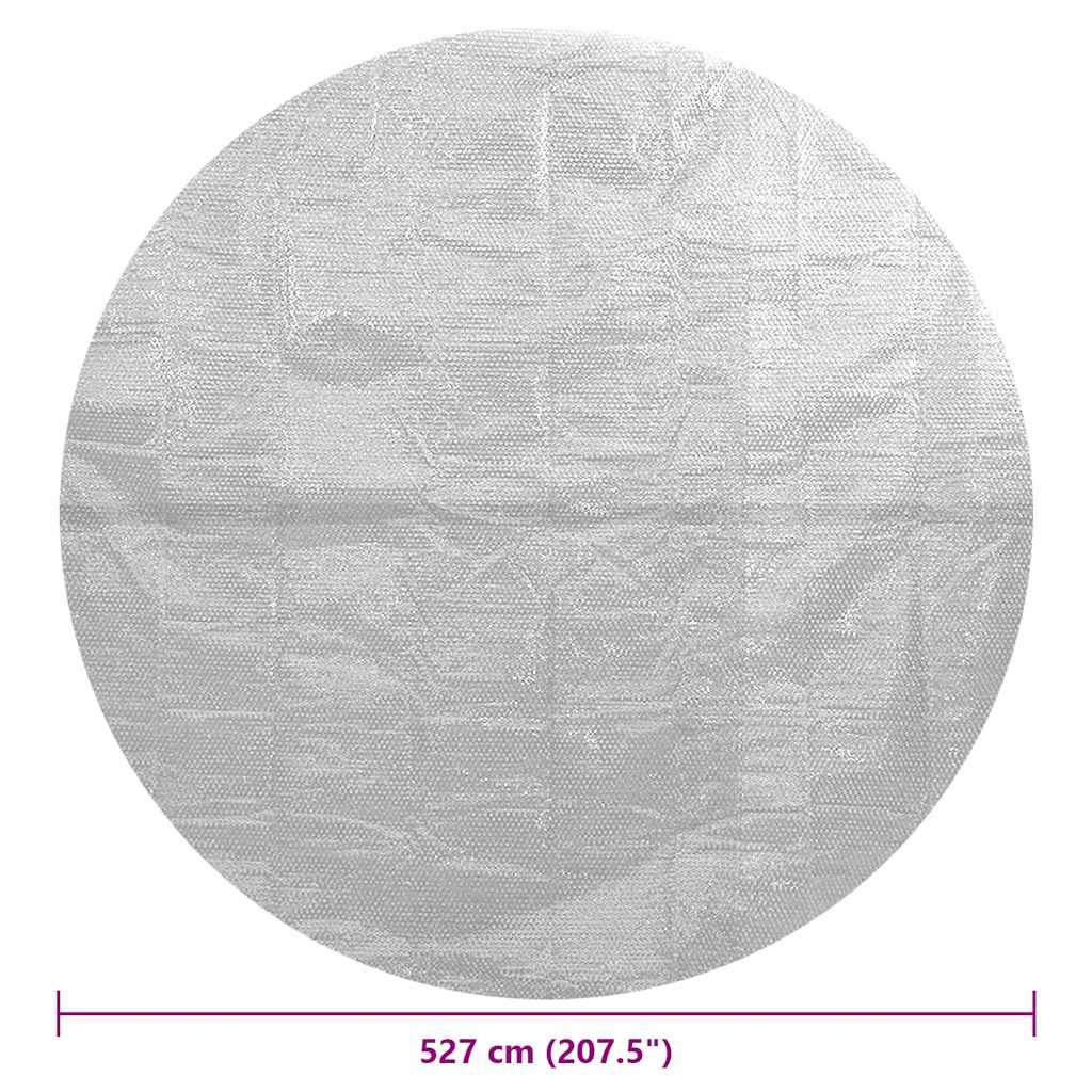 Flytende solarduk til basseng PE 527 cm grå
