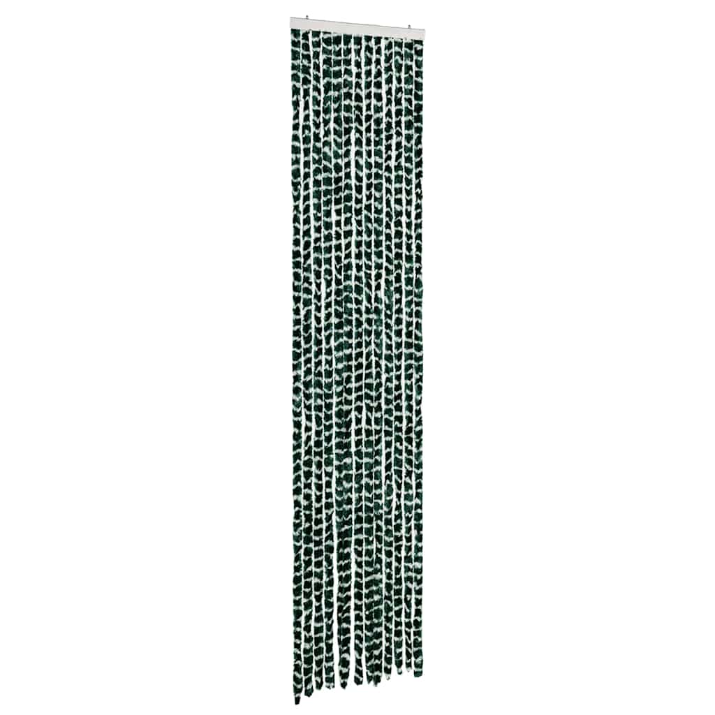 Insektsgardin grønn og hvit 56x185 cm chenille