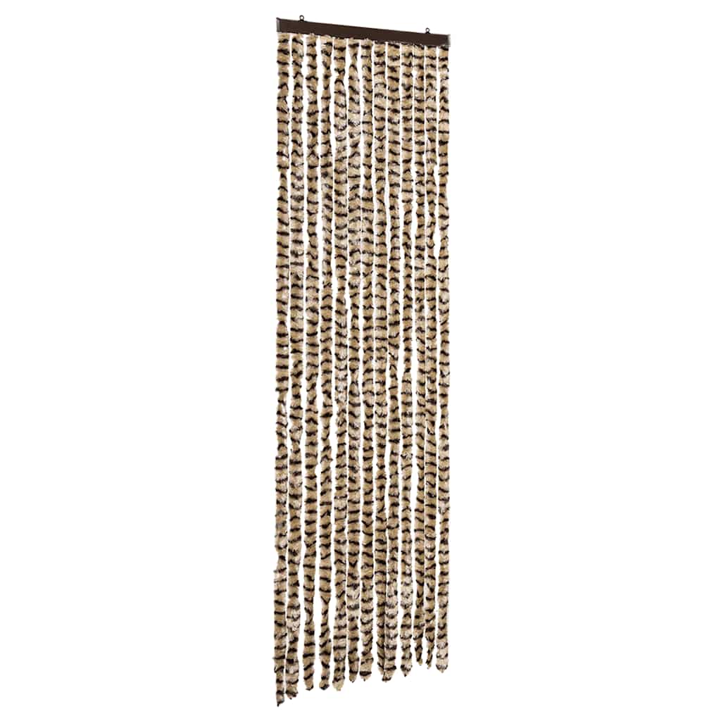 Insektsgardin beige og brun 56x185 cm chenille