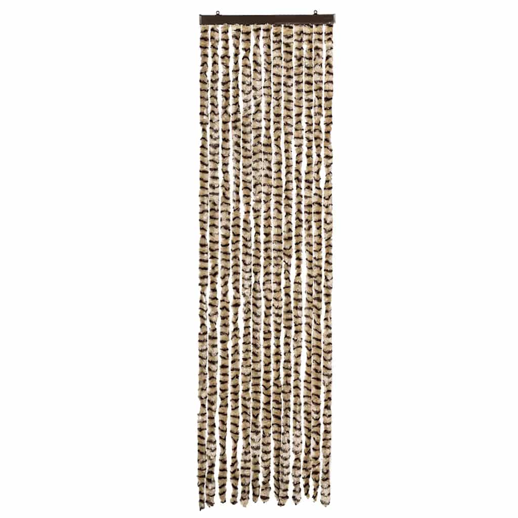 Insektsgardin beige og brun 56x185 cm chenille