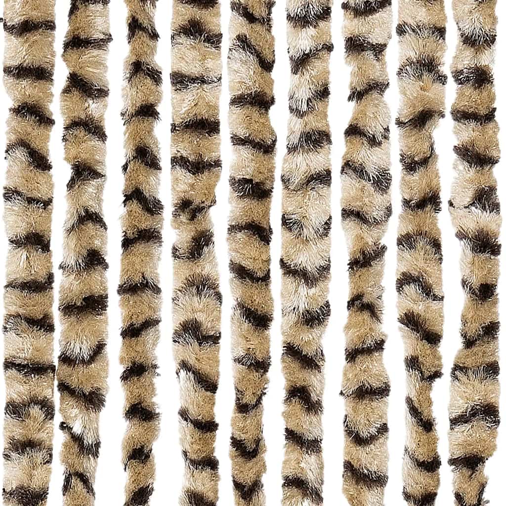 Insektsgardin beige og brun 56x185 cm chenille