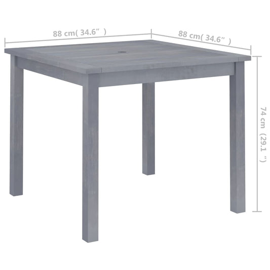 Utendørs spisebord 88x88x74 cm heltre akasie