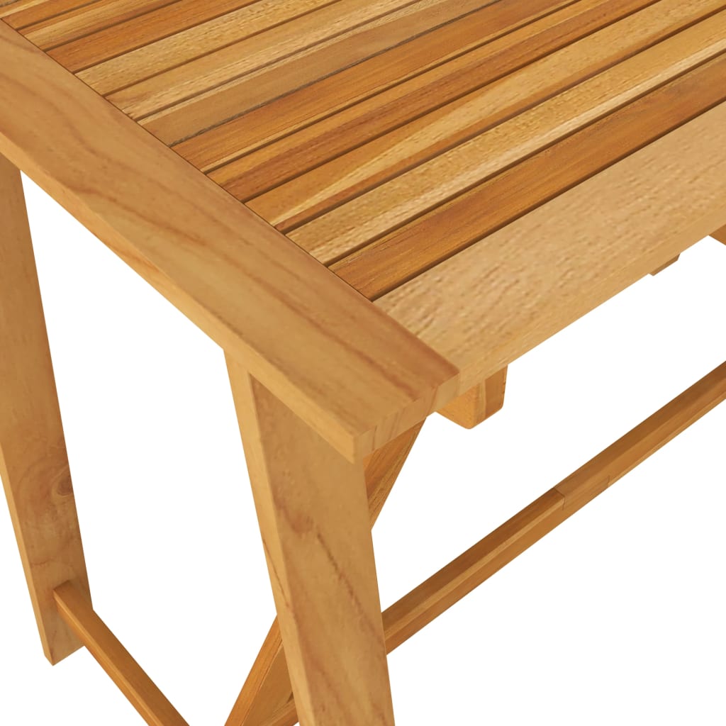 Utendørs barbord 140x70x104 cm heltre akasie