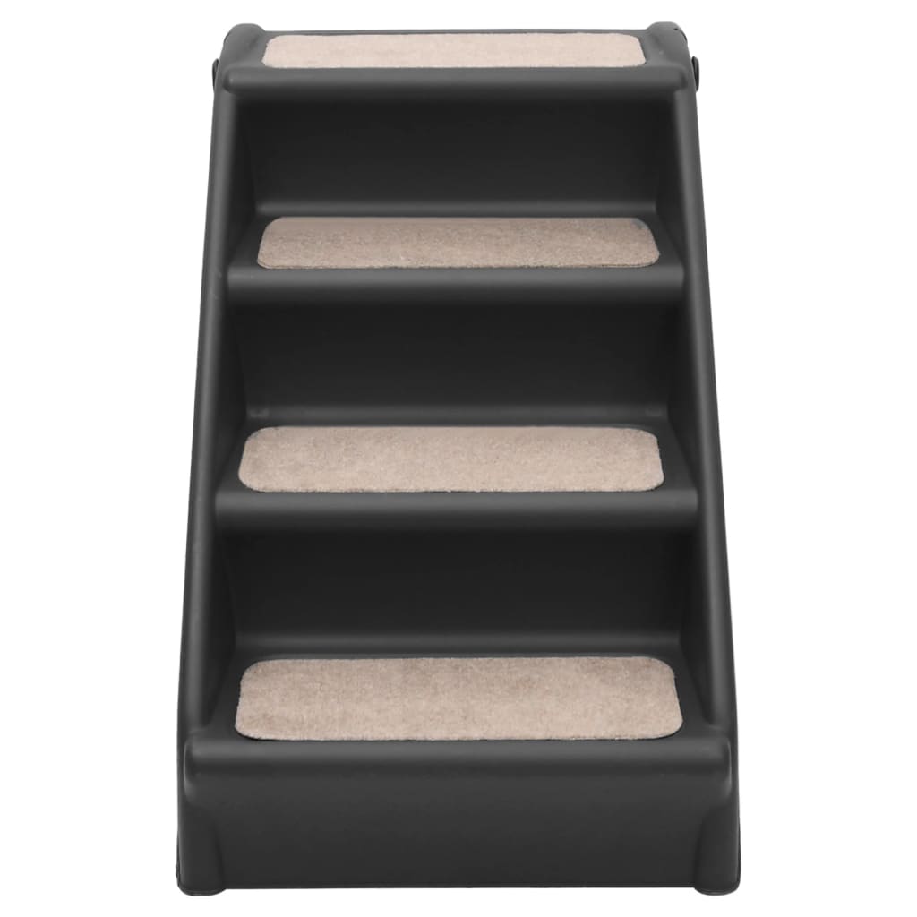 Hundetrapp sammenleggbar svart 62x40x49,5 cm vidaXL