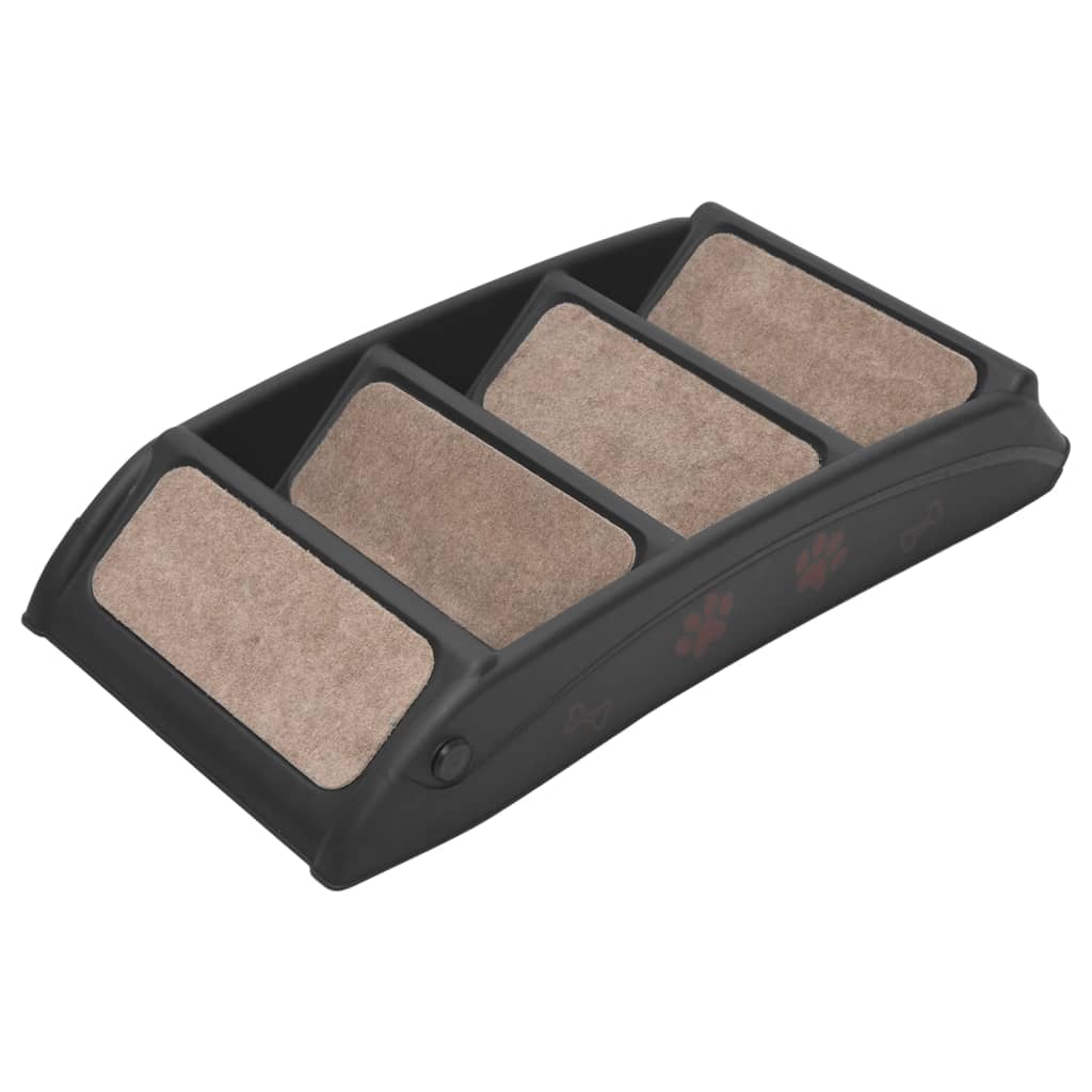Hundetrapp sammenleggbar svart 62x40x49,5 cm vidaXL