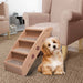 Hundetrapp sammenleggbar brun 62x40x49,5 cm vidaXL